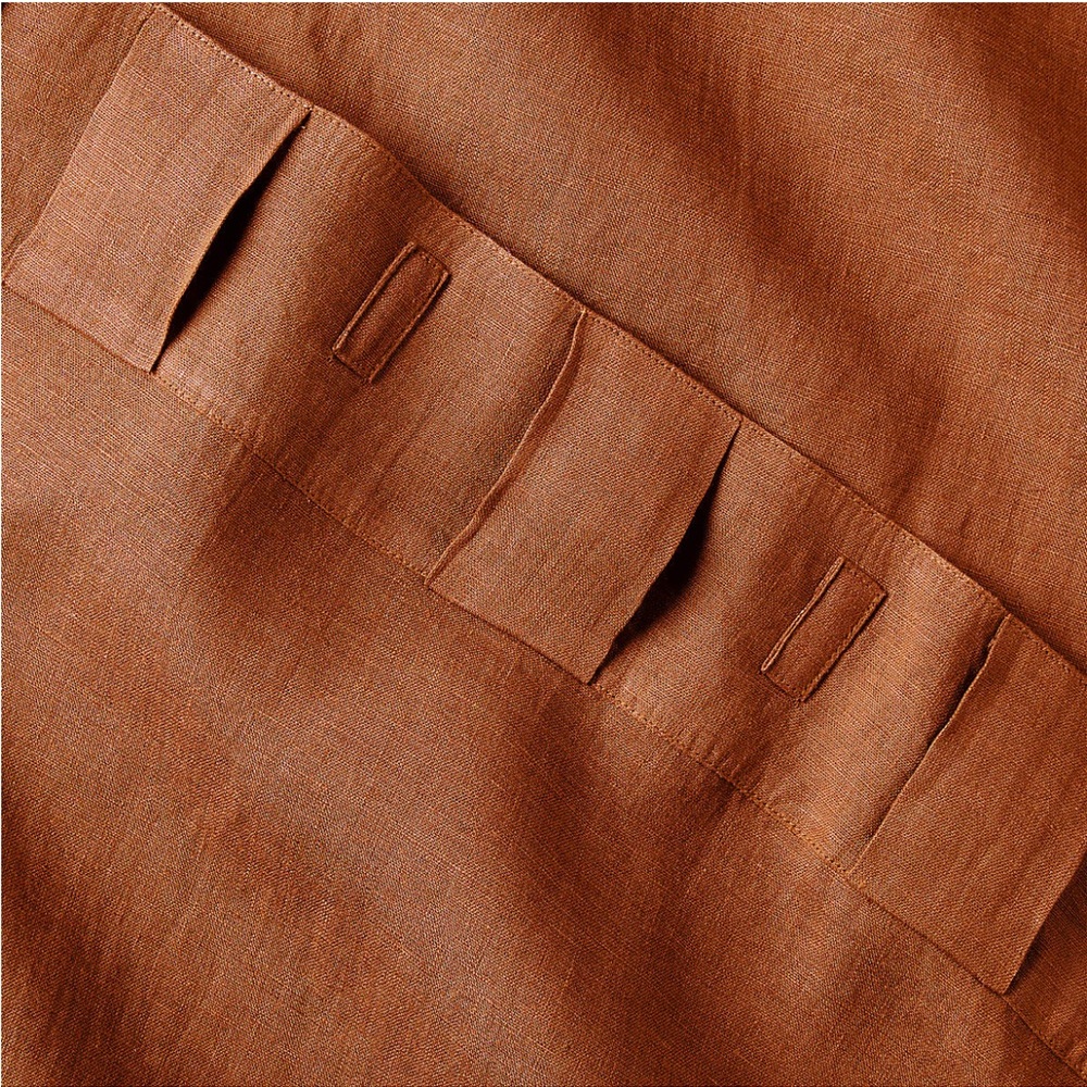 CB2 Rust Linen Curtains - Picture 5 of 7